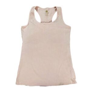 Lily Lotus ~ Peach Tank ~ metal beading detail ~ Racerback ~ size Large ~organic